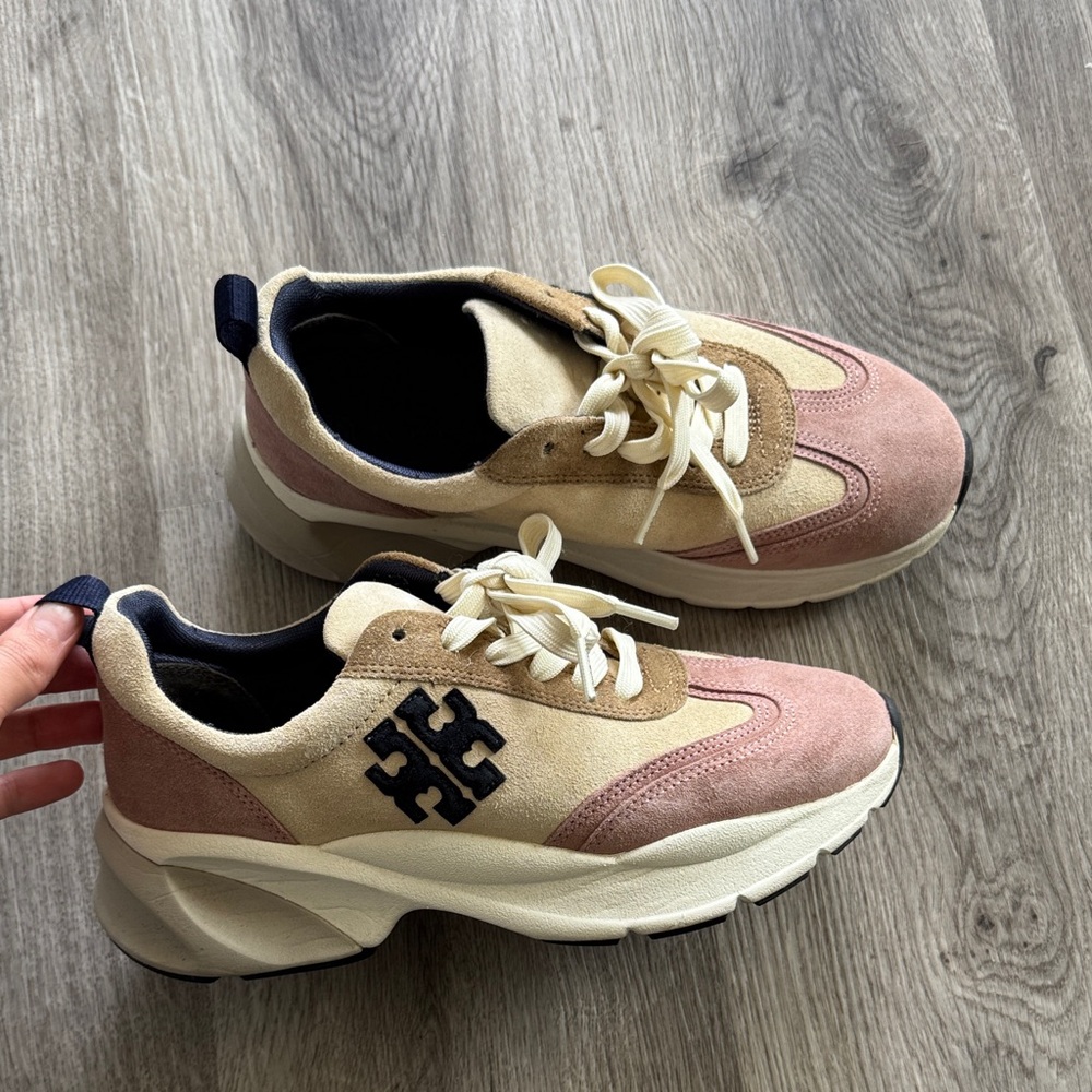 Women Tory Burch Sneakers in Pink and Tan